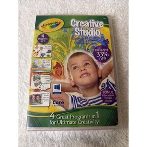 Crayola Creative Studio Draw, Paint, Animate and Edit Photos PC CD ROM NIP New
